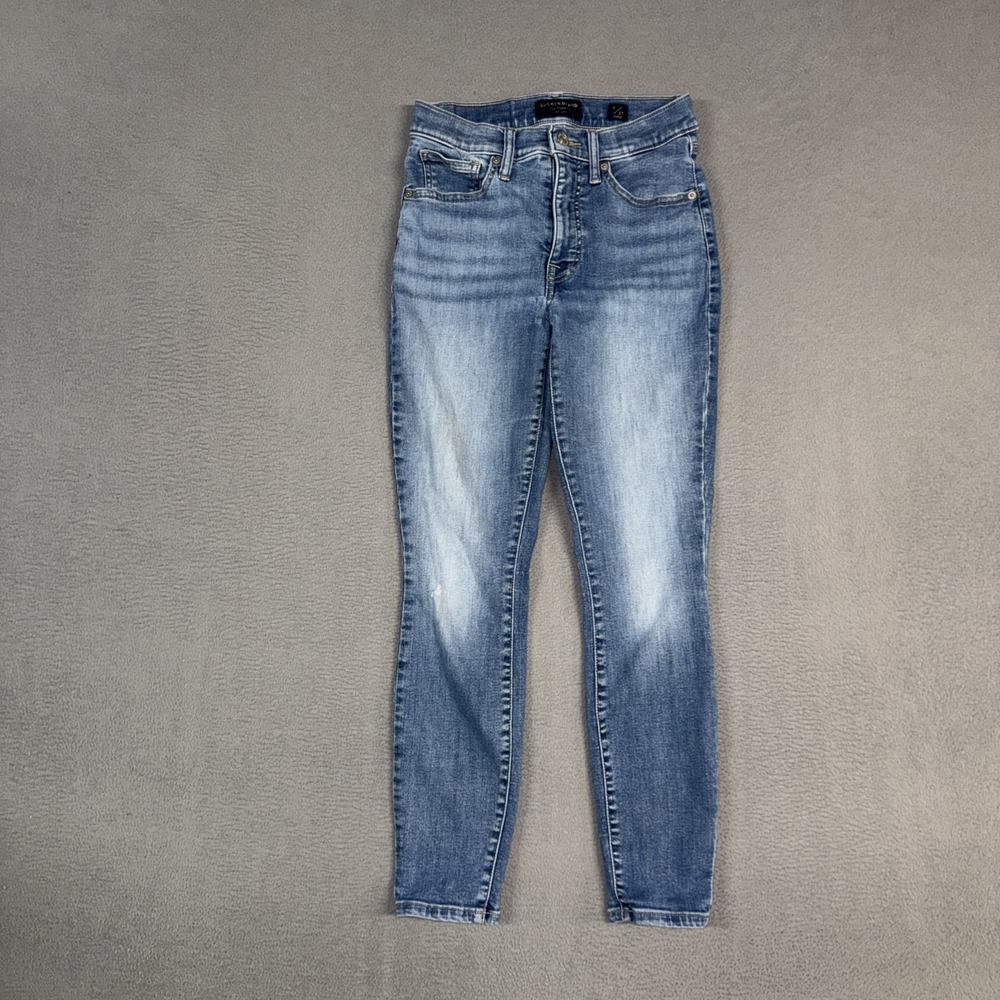 Lucky Brand Jeans Womens 4 Blue High Rise Skinny Ankle Bridgette Stretch Denim
